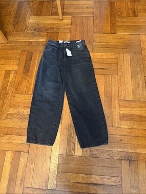 Levi's Black Baggy Dad Jeans